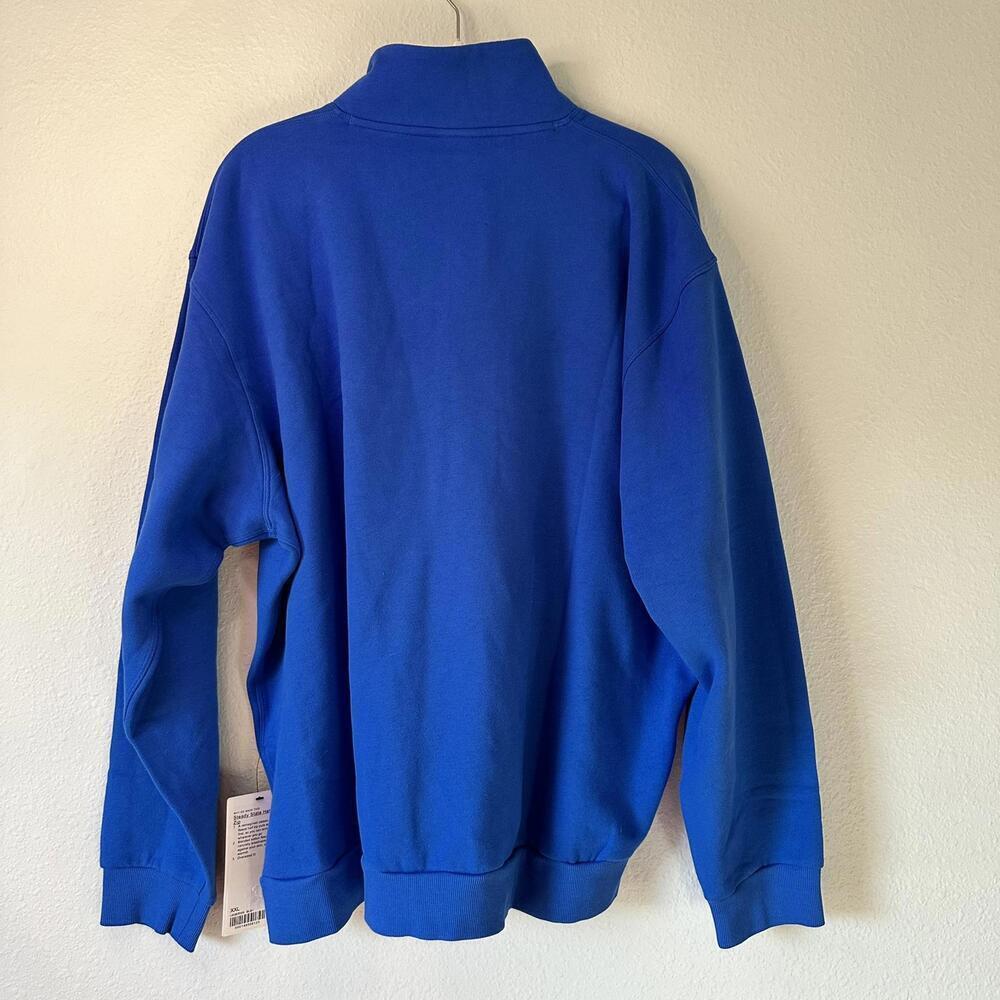 NWT Lululemon Steady State Half Zip Hoodie Blazer Blue Tone BLBT Size XXL - Picture 3 of 7